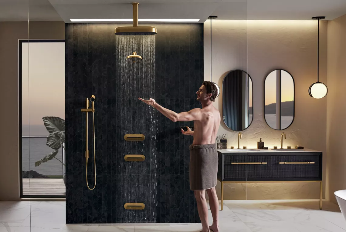 Premium shower bathroom concept at Vihaan Goyal Gallery Hyderabad